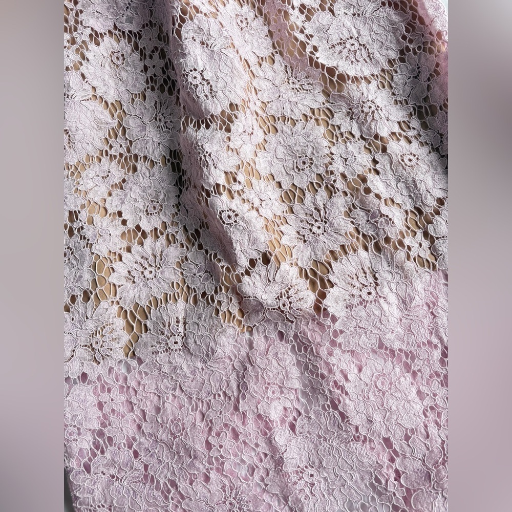 NEW Self-Portrait Fine Lace Pearl Midi Dress in Pink | UK 8 / US 4 - Picture 14 of 15